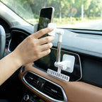 Car phone mounting bracket with adjustable clamps