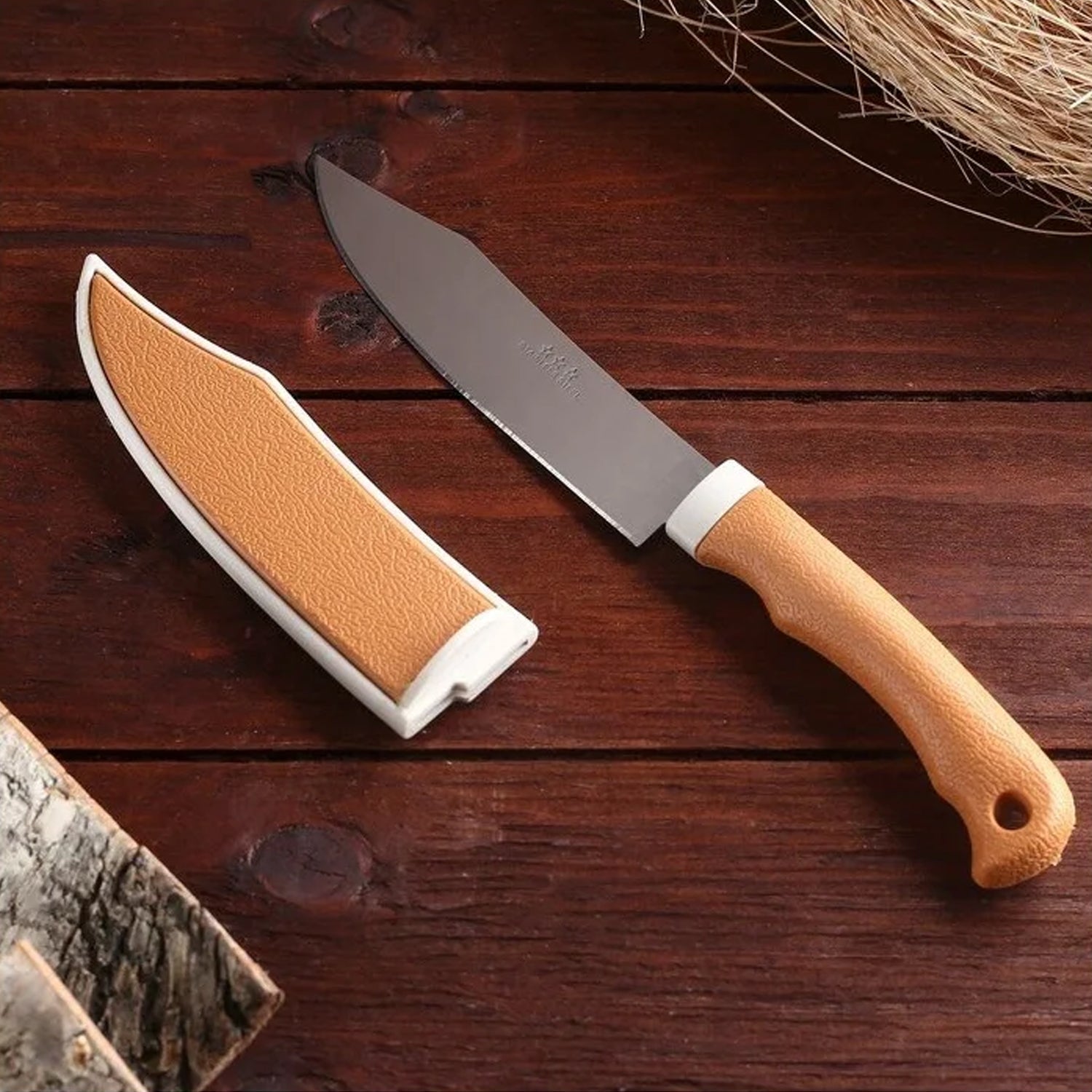 Quickslice ceramic kitchen knife with sharp Zirconium blade and protective cover.