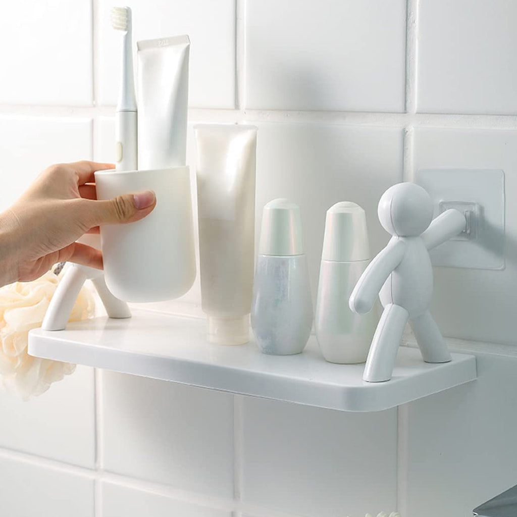 Stylish wall shelf with human figurine design, adding a unique touch to any room.