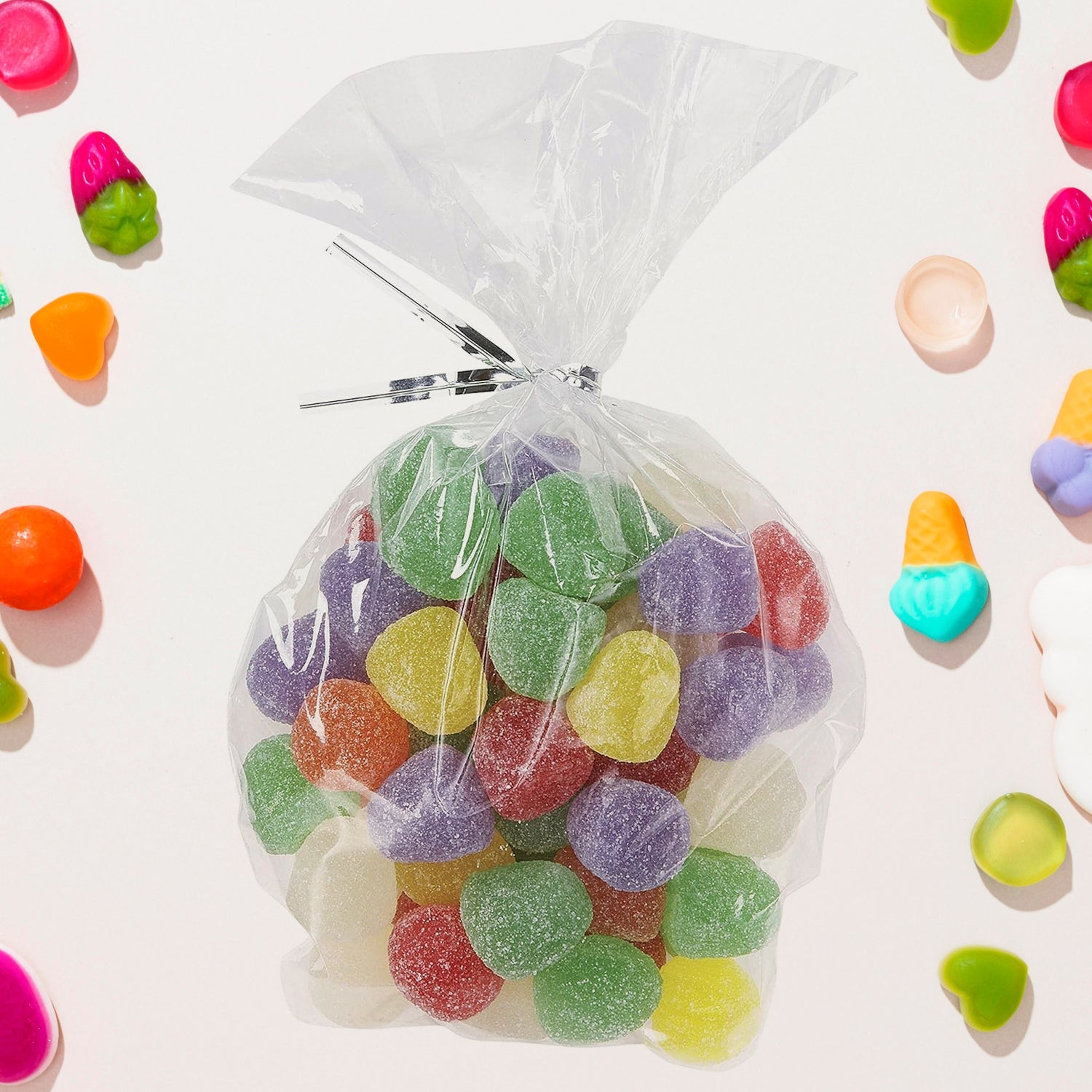 High-quality clear food packaging bags showcasing cupcakes clearly