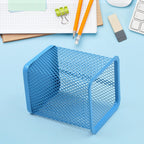 Side view of the sturdy cylindrical mesh pen stand.