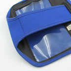 Side view of the running armband, illustrating its slim profile and how it sits on the arm.