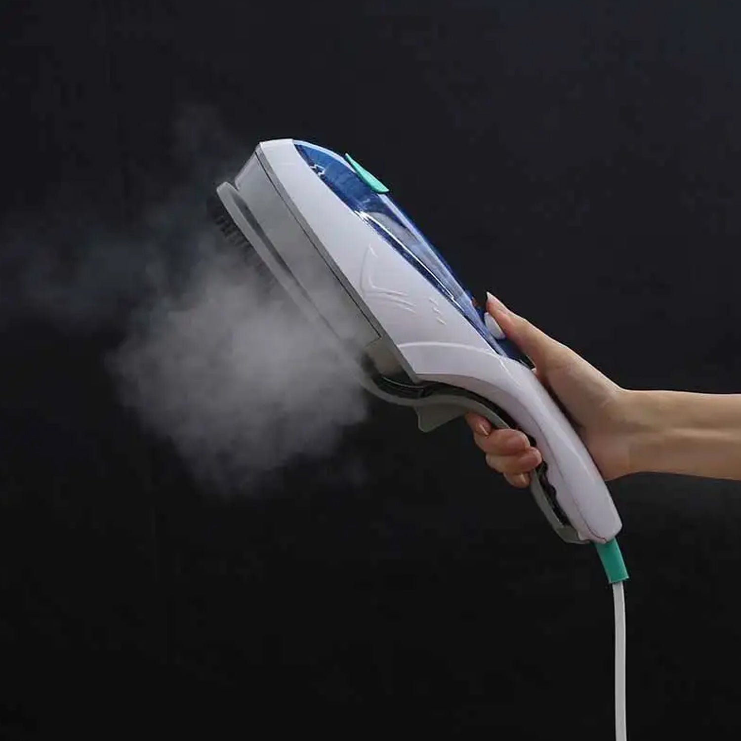 Lightweight travel steamer, perfect for packing in luggage for wrinkle-free trips.