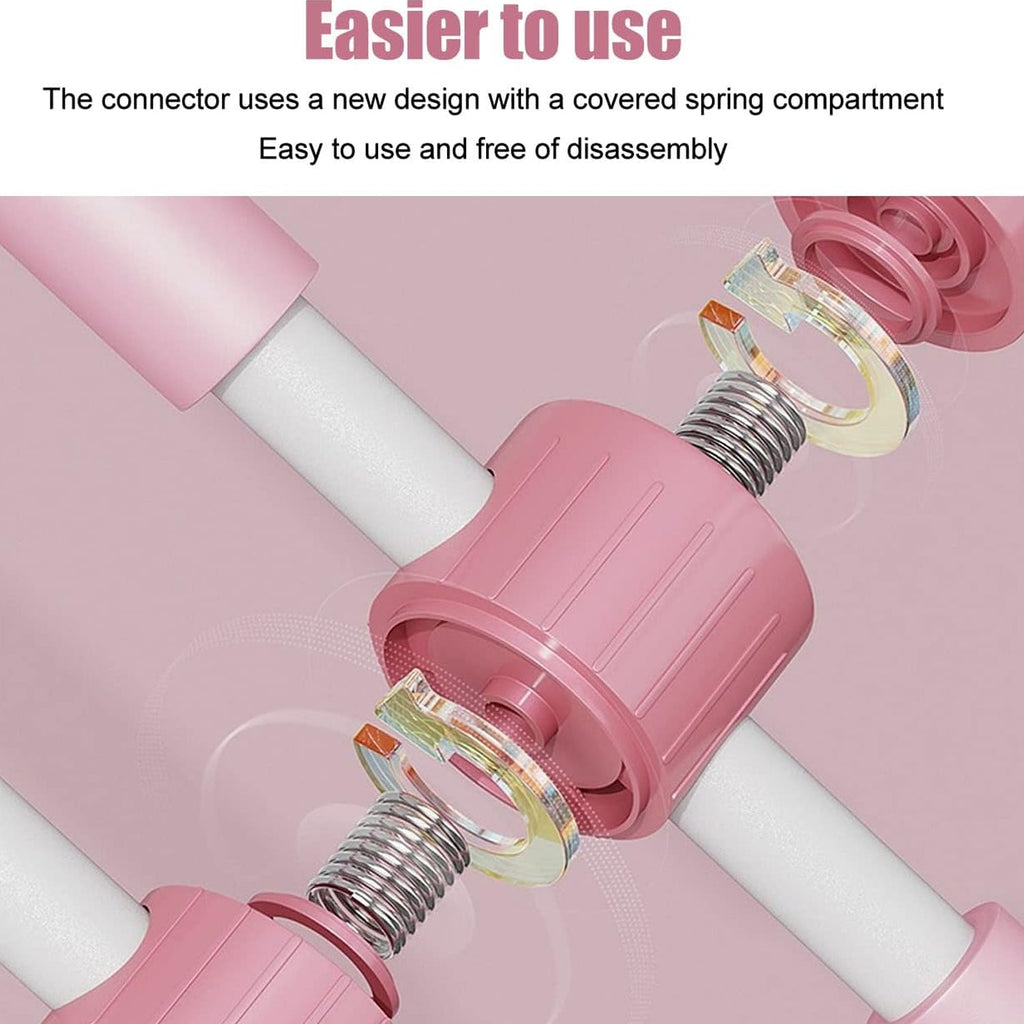 Retractable design of the posture stretching stick, easy to store with a hanging cord.