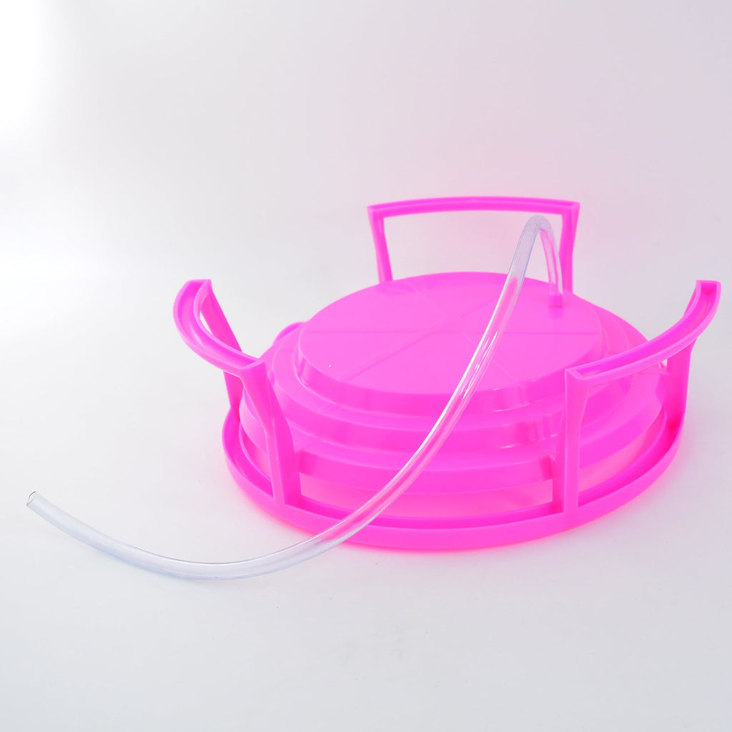 Plastic water pot stand set holding water pots securely