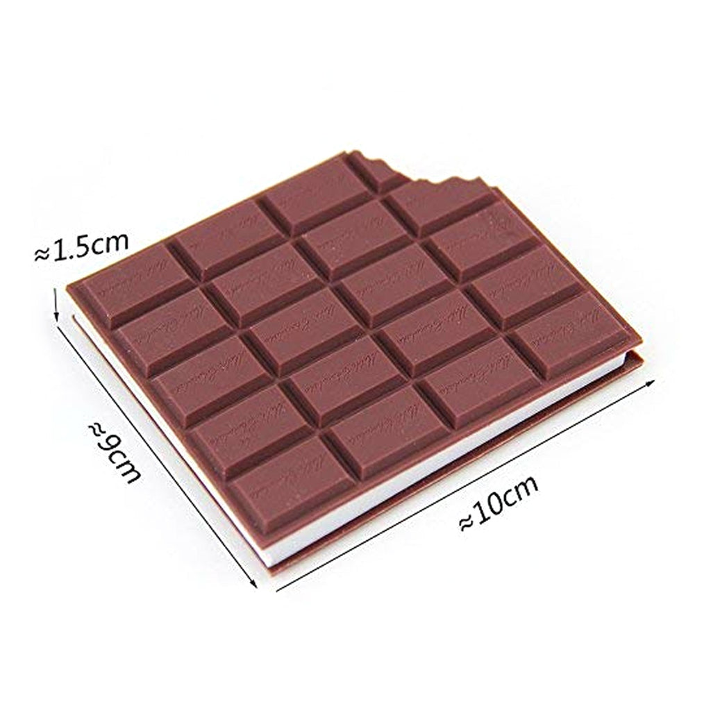 Side view of the compact chocolate scented diary, highlighting its thickness.