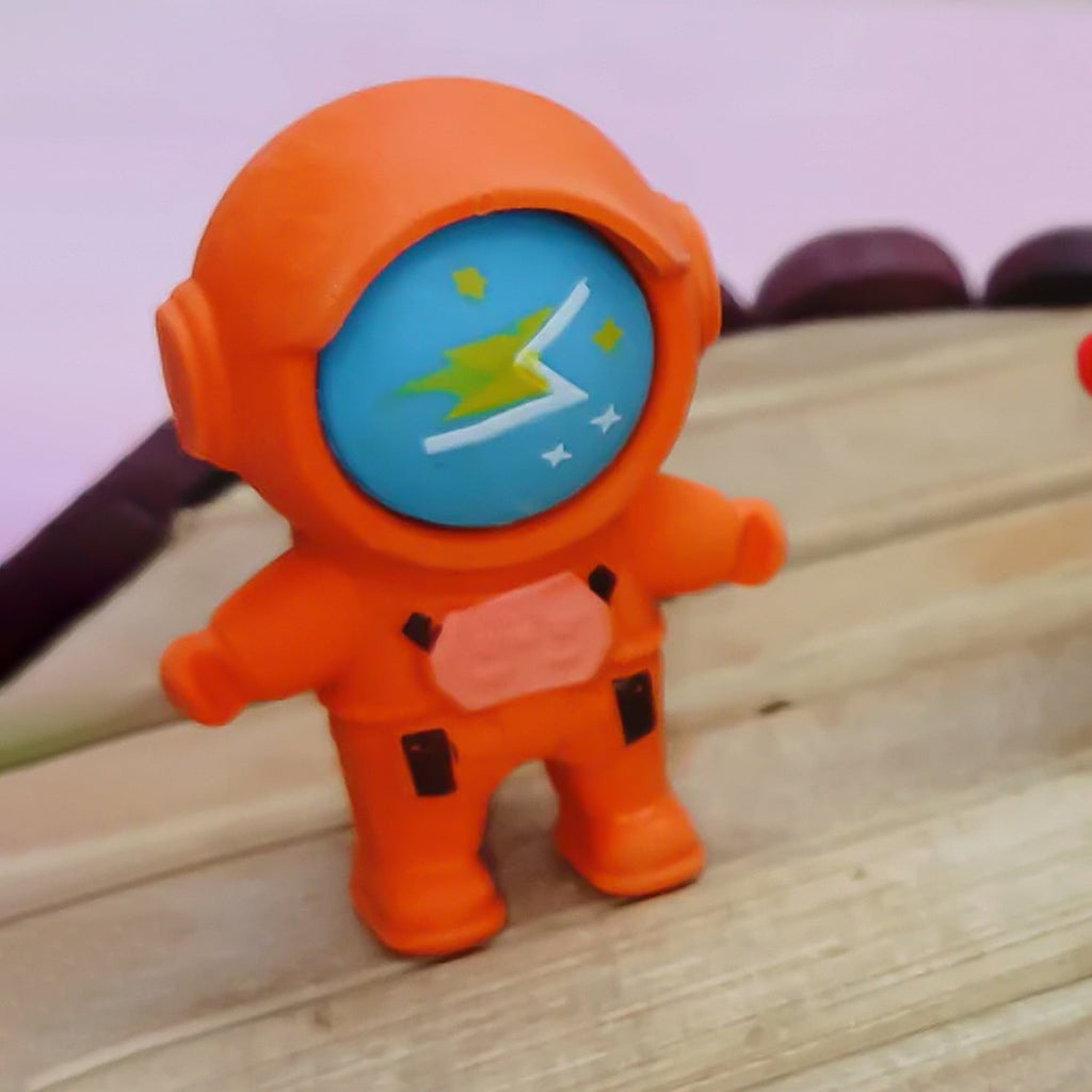 OrbitClean eraser featuring cute space elements for kids