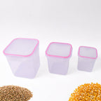 Set of three BPA-free airtight kitchen food containers