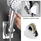 Bathroom accessory, an adjustable shower head mount, on a white background.