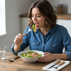 Stainless steel flatware with wooden finish handle