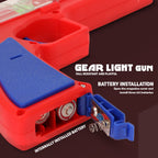 Image displaying the dimensions of the Transparent Gear Toy Gun for easy reference.