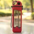 Portable sports water bottle with easy to clean design and one-touch spout