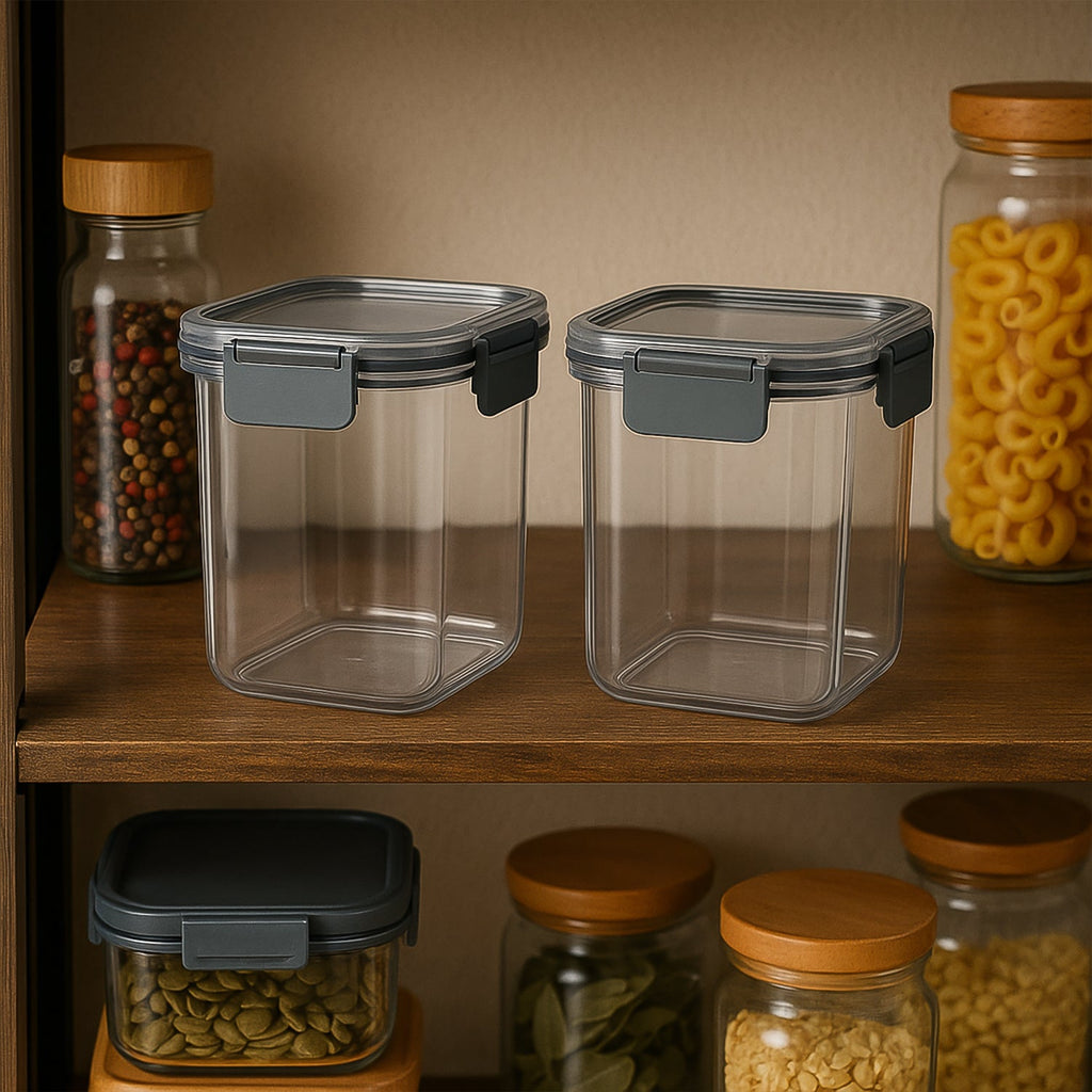 Stacked Apex airtight food storage containers in kitchen space