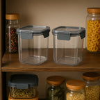 Stacked Apex airtight food storage containers in kitchen space