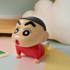 Shinchan sitting collectible figurine showing smooth finish
