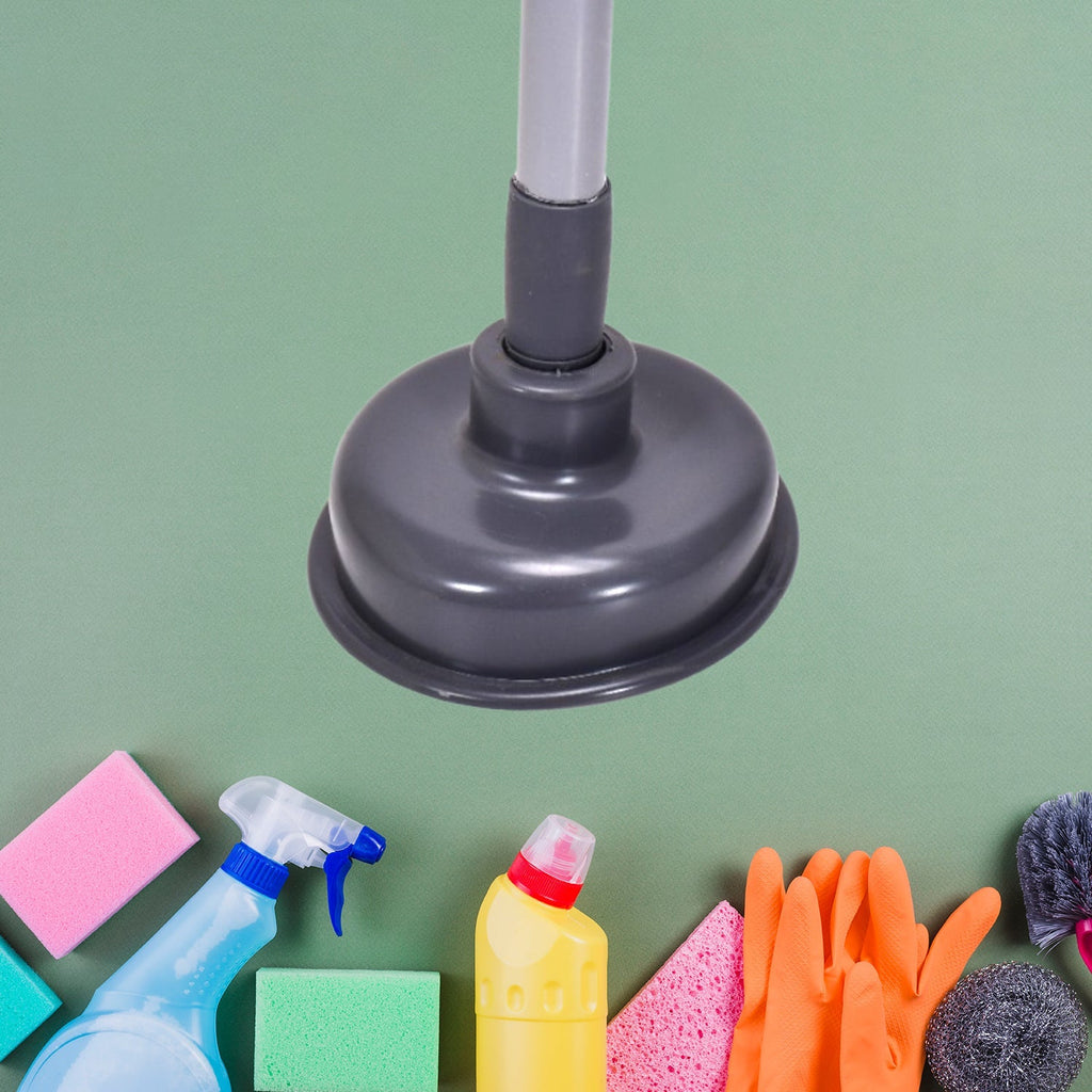 Compact red-tipped toilet plunger, perfect for home use in India.