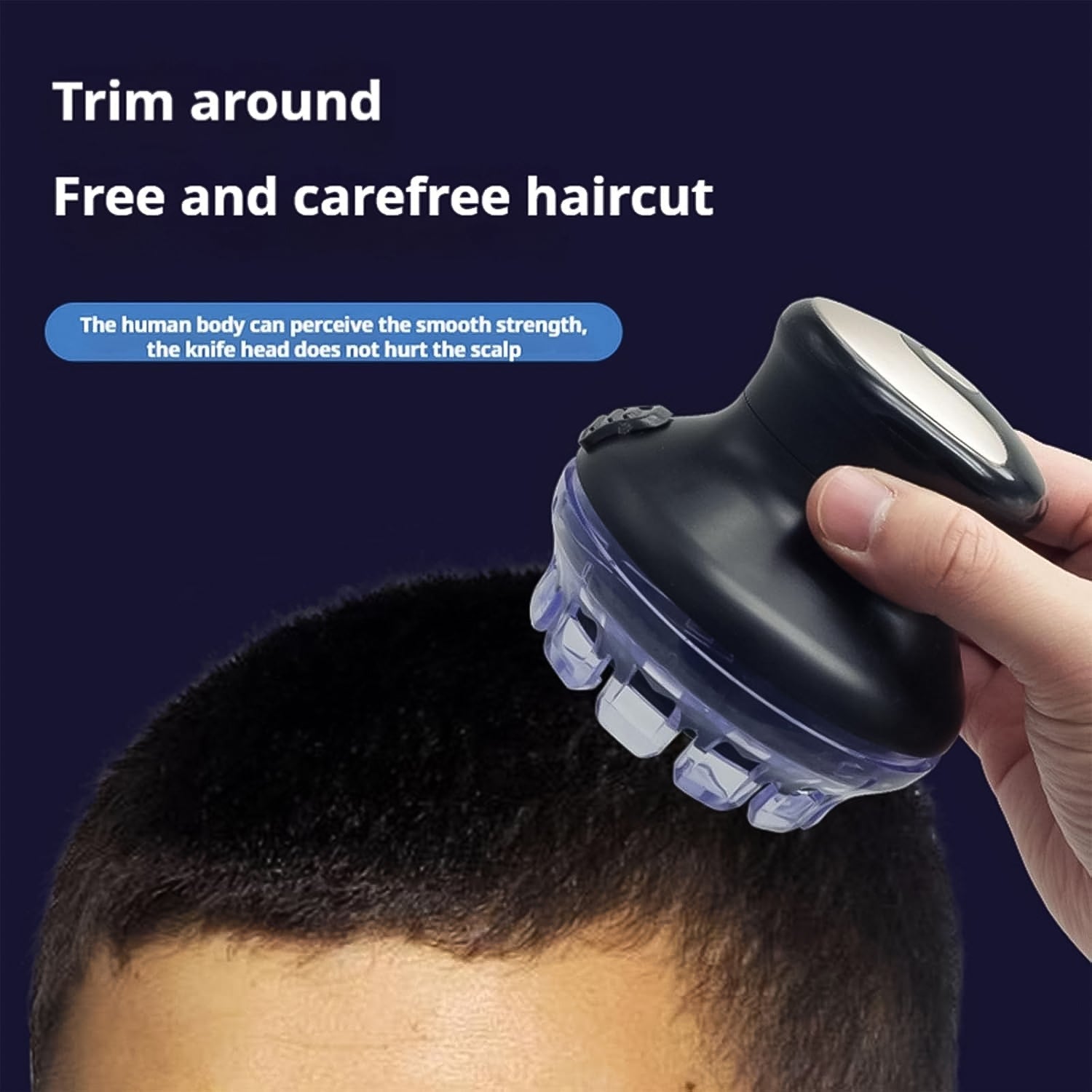 Electric beard and hair trimmer angled view highlighting cordless design