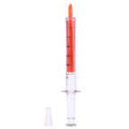 Single InkGlow fluorescent highlighter pen with a creative design on a white background.