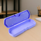 Side profile of compact and practical Kids Pencil Box with maze game.