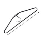 A set of ten space-saving stainless steel hangers, perfect for decluttering any closet.