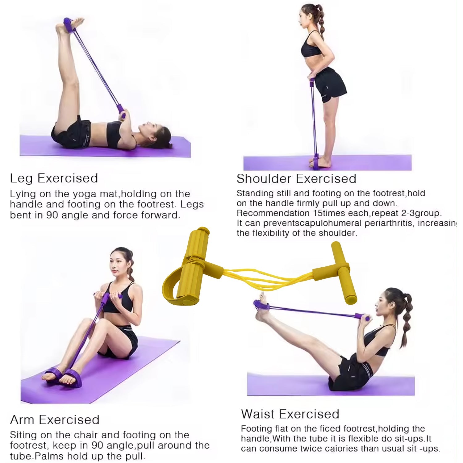 Compact and portable Pull Rope Exerciser, ideal for home or travel fitness.