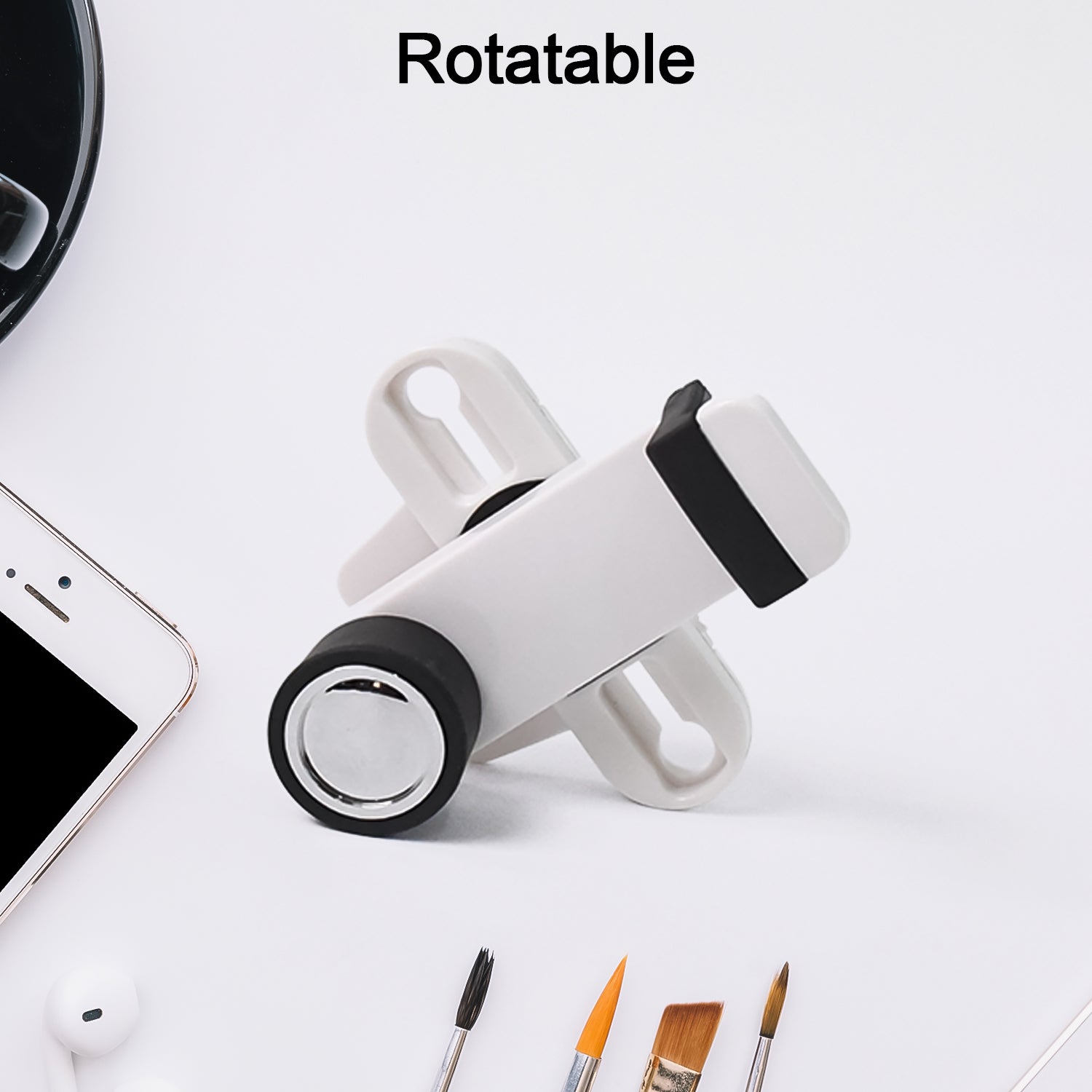 Durable six-point support car phone holder preventing slips during driving