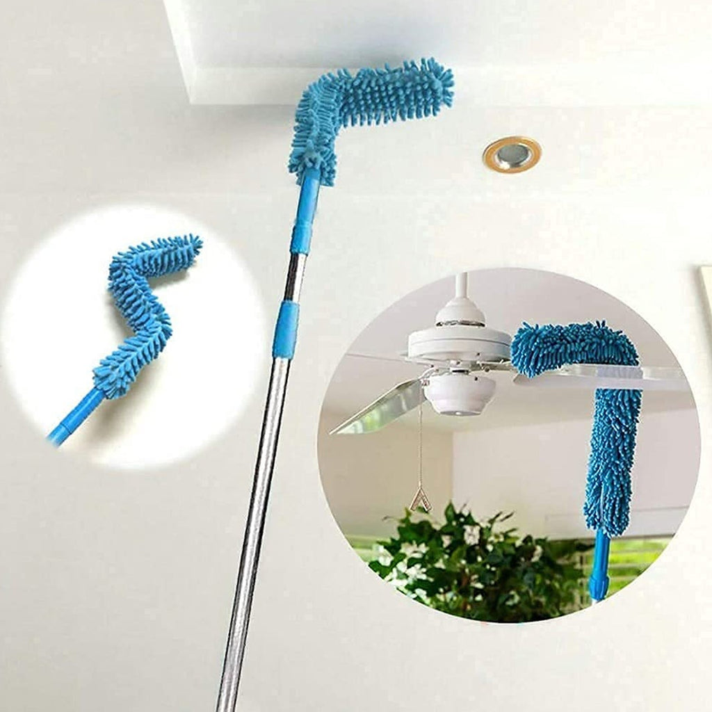 Garth's adjustable dust brush folded for compact storage.