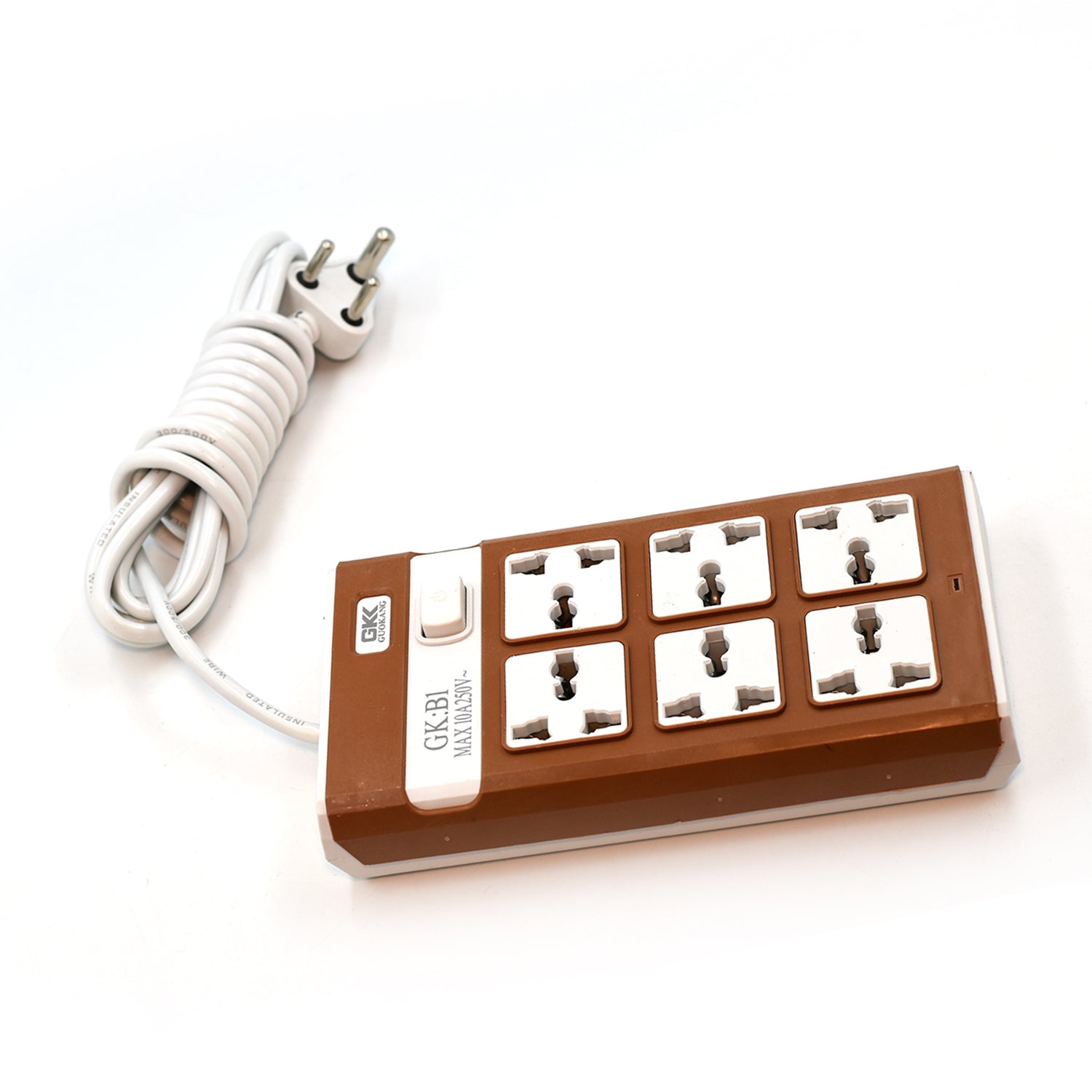 Front view of the Indo Glow extension board with all its outlets.