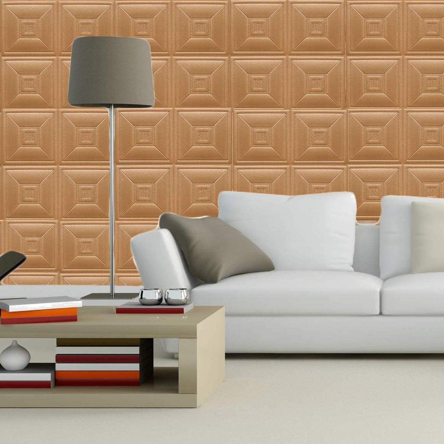 Individual square foam panel with a detailed 3D texture.