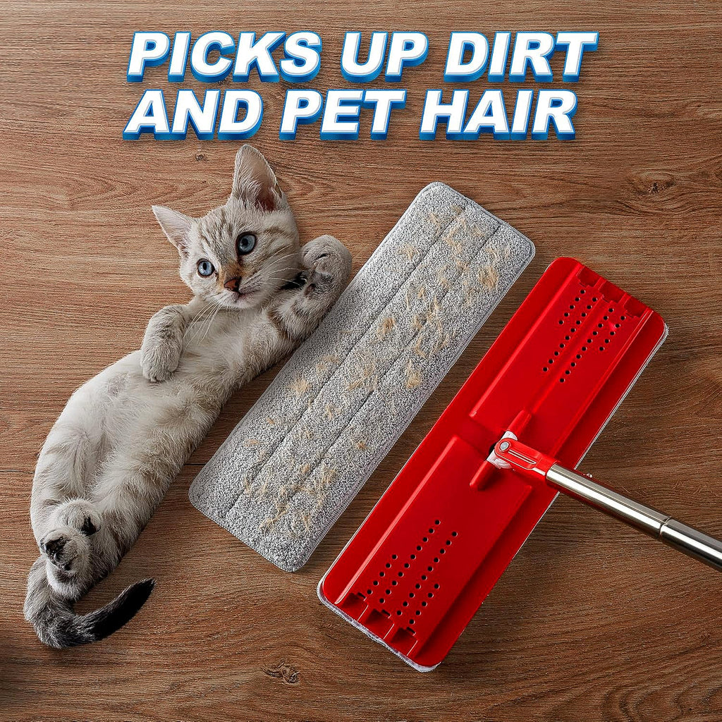 Wet and dry cleaning microfiber mop pad refill suitable for multiple surfaces