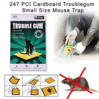 Instructions on how to use the small size cardboard mouse trap for effective pest control.
