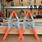 Detail of the rotating jaw pads on the heavy duty spring clamp for surface protection.