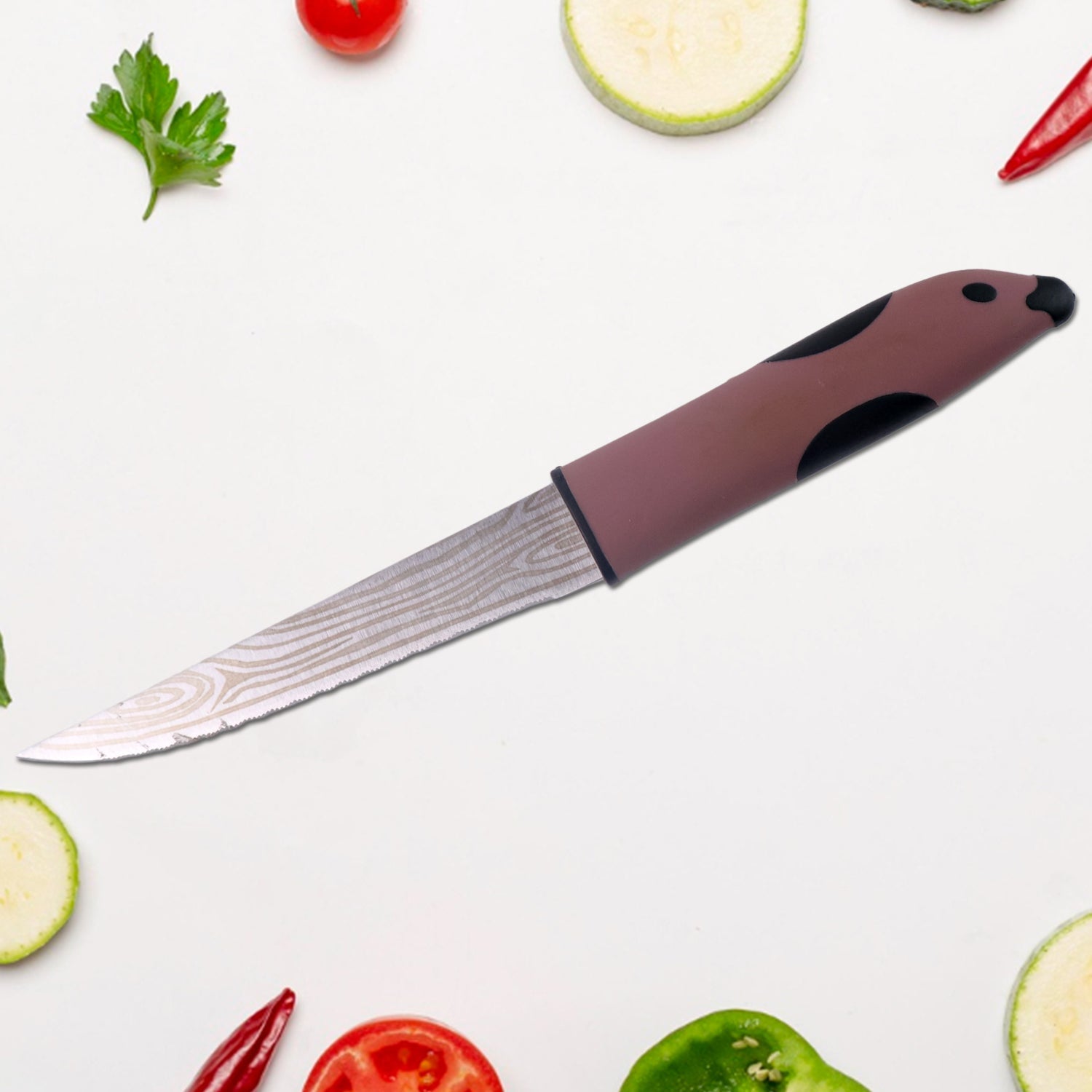 Precision stainless steel kitchen knife for slicing fruits and vegetables