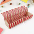 Traditional rectangular bamboo mat storage case with loop and toggle lock