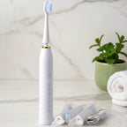 Detail of electric toothbrush charging port for USB rechargeable use
