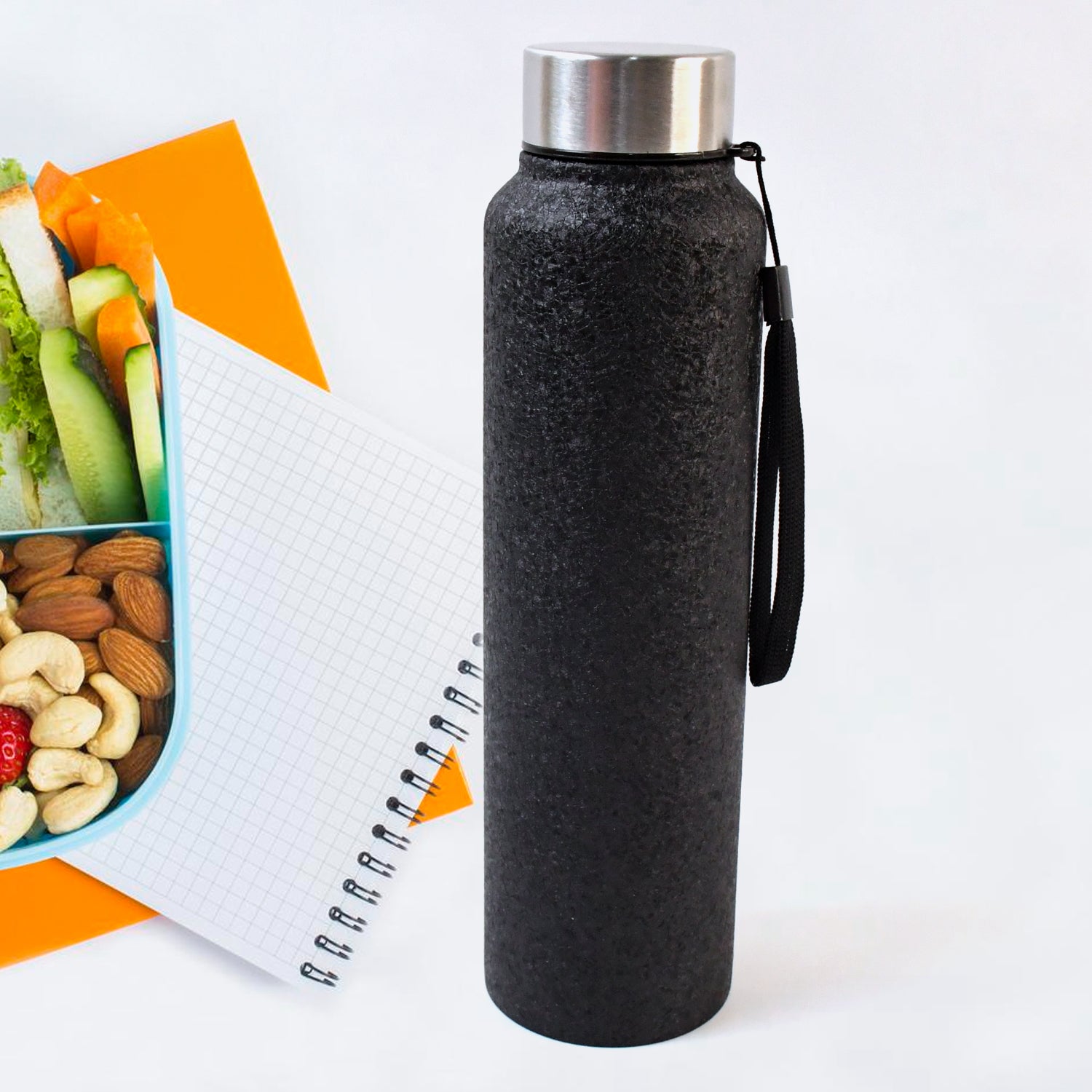 1000 ML stainless steel vacuum insulated water bottle in black color