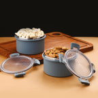 Rustic Jar Set featuring 2 airtight 450ml kitchen storage containers keeping spices fresh