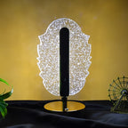 Elegant feather inspired crystal table lamp as home décor