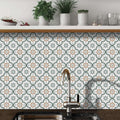Kitchen backsplash adorned with elegant patterned Peel and Stick Tiles, enhancing the modern decor.