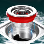 Plastic floor drain with durable silicone rubber sealing ring