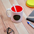 Stylish mixed design ceramic coffee mug, perfect for morning tea or coffee.