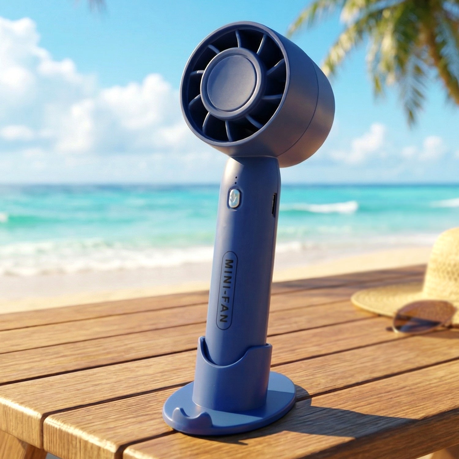 Compact personal cooling fan with smooth airflow and stable base