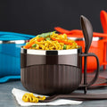Home Chef insulated lunch bowl 650ml with integrated cutlery set and leak-proof lid.
