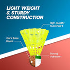 Durable Plastic Shuttlecock showing plastic base and feather-shaped design