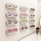 Close-up of the sturdy PP material of the adhesive sunglass rack.