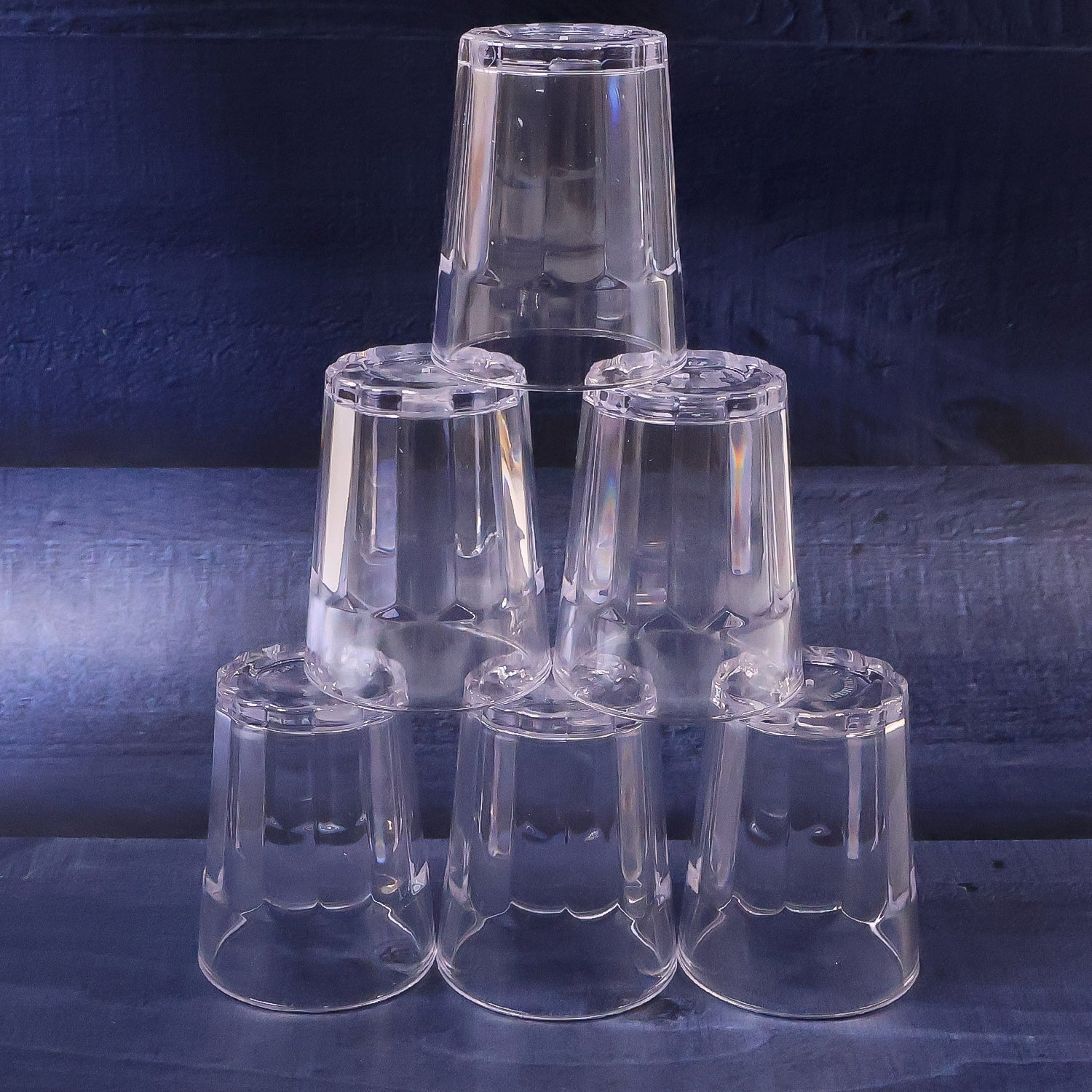 Stackable plastic chai pyali glasses set for tea and coffee