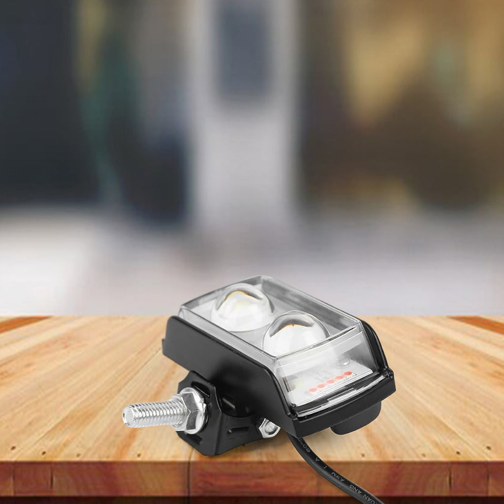 Side view of compact 6 Mode LED Fog Light with durable weather resistant casing