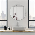 Plastic mirror wall sticker brightening indoor room space