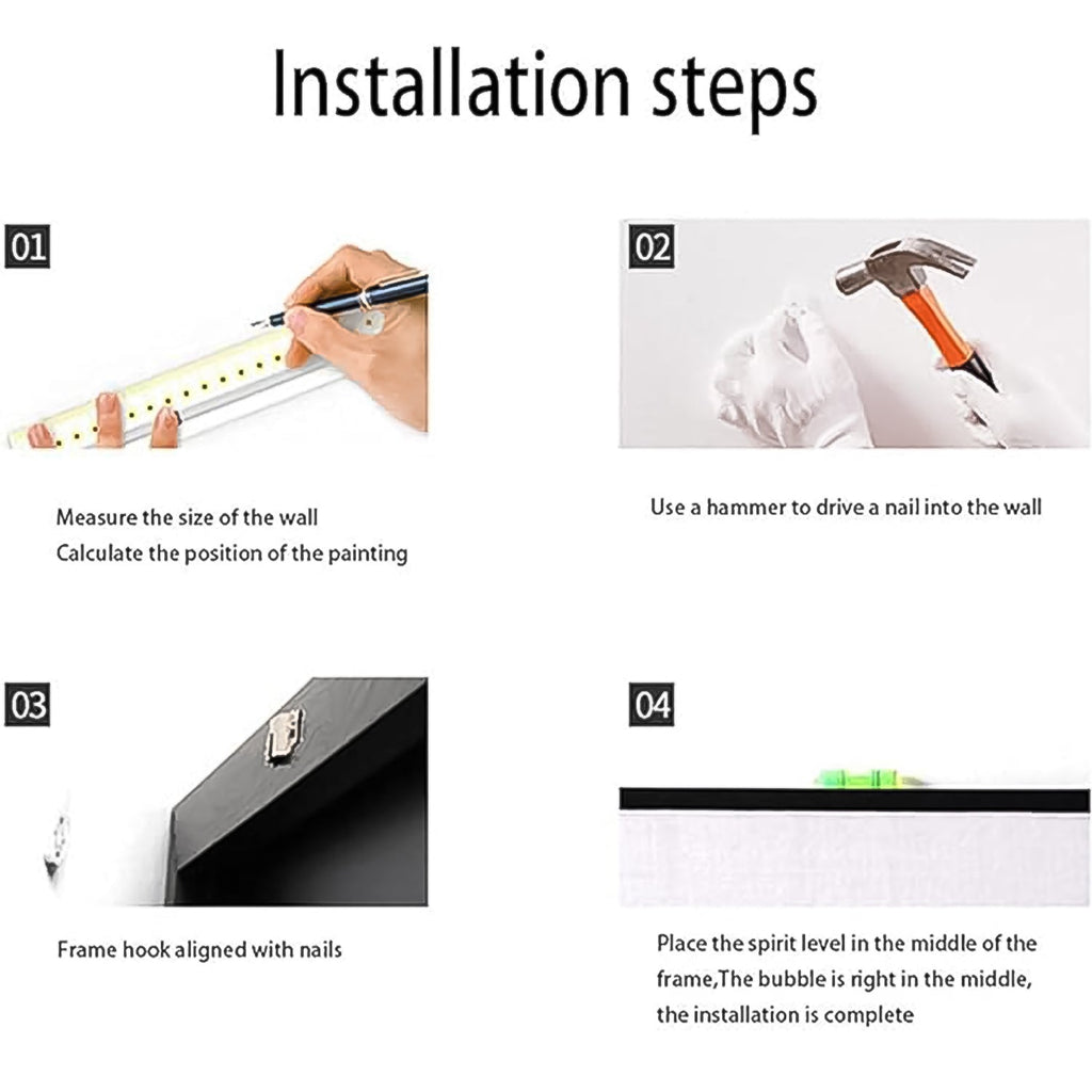 Person wearing cotton safety gloves holding wall mounting tools during setup