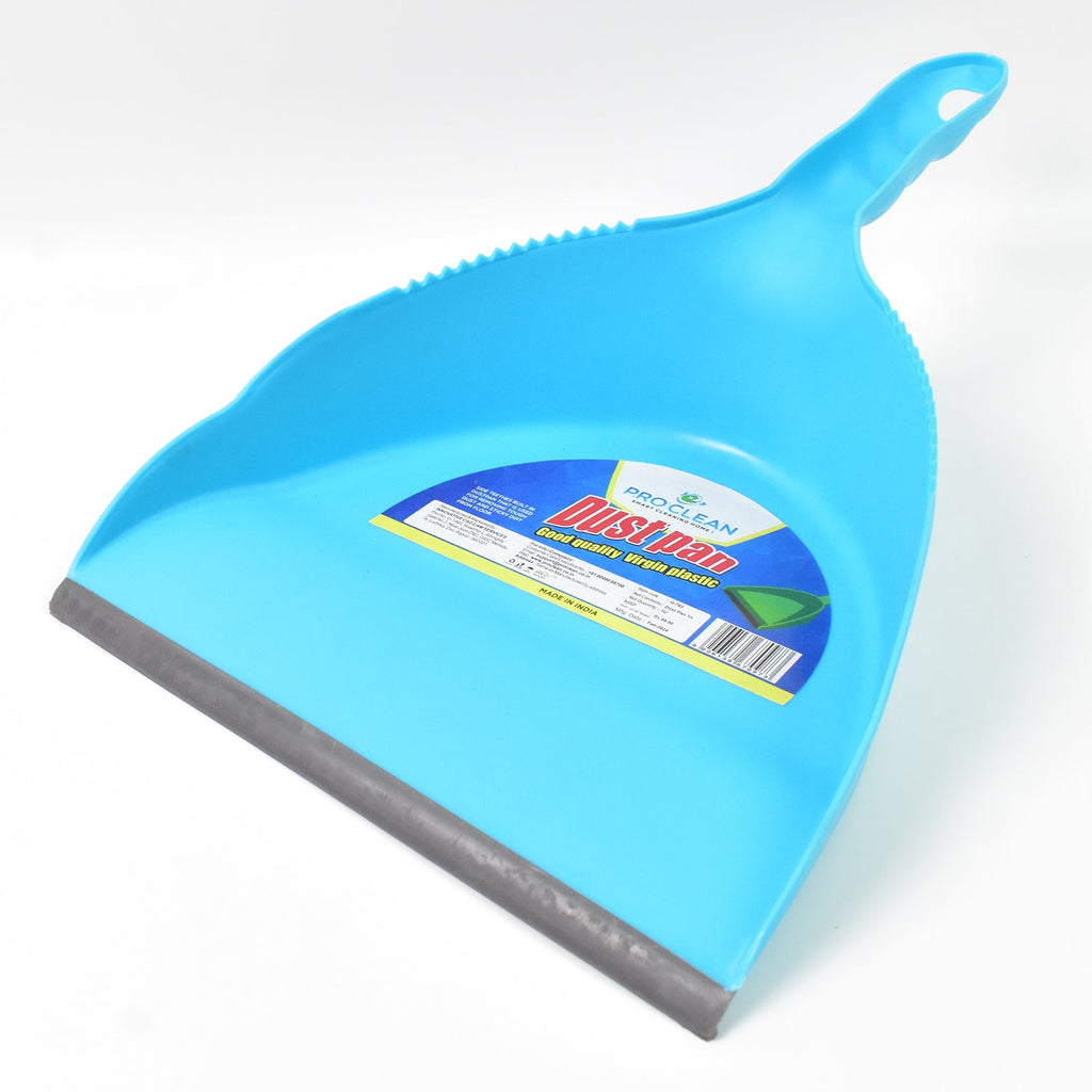 Space-saving plastic dustpan with a sleek design, ideal for modern homes.